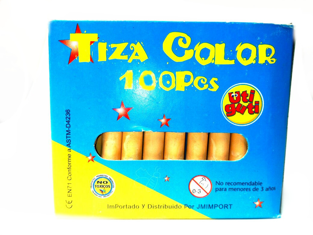 Tiza Color Caja 100 Unid. Surtida